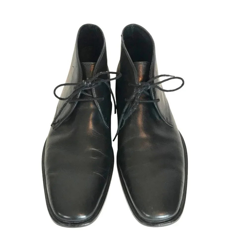 Gordon Rush Black Leather Chukka Boots Mens 11.5 Durable & Stylish Design